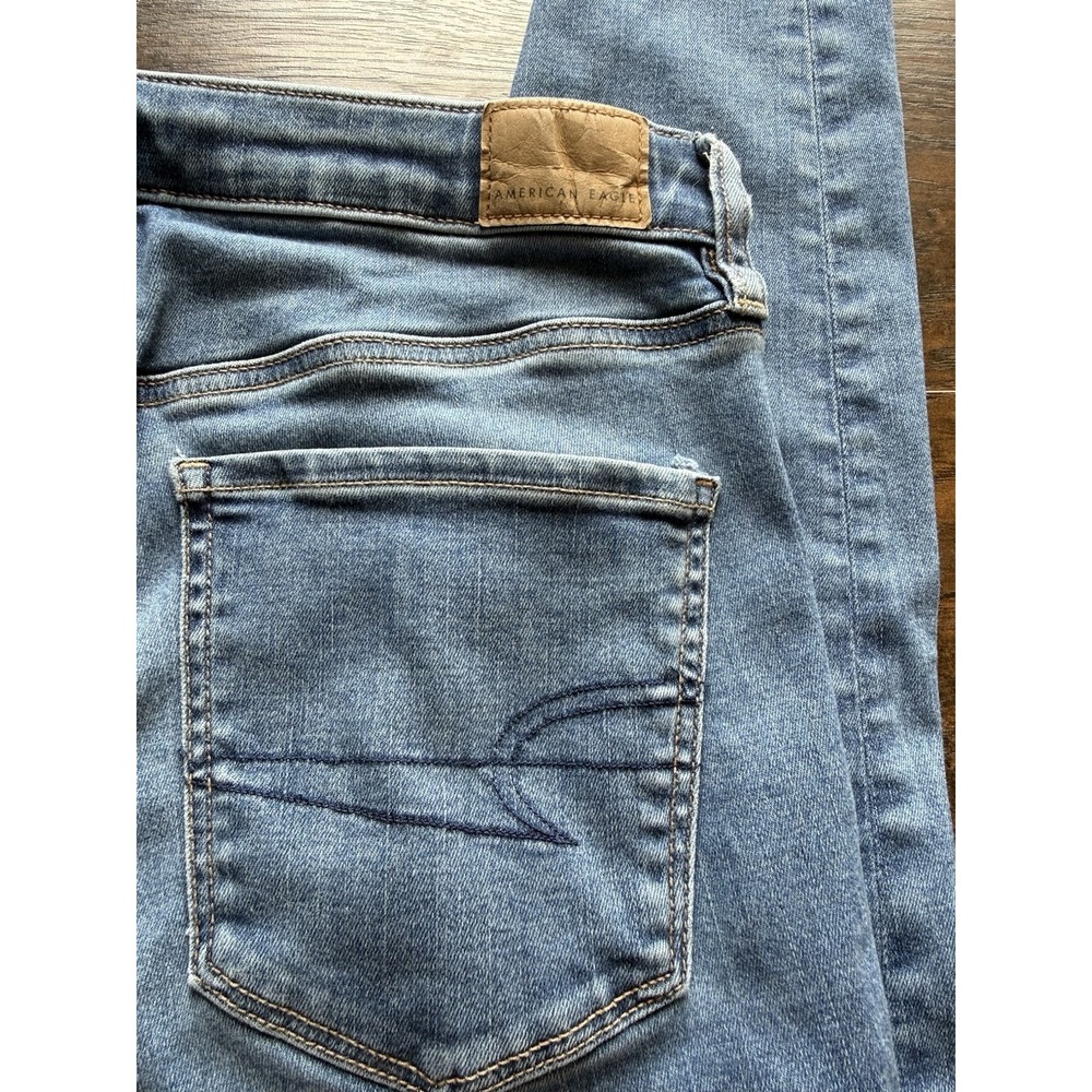 American Eagle High Rise Jegging Jeans Women 10 Regular Next Level Stretch Denim - Picture 6 of 6